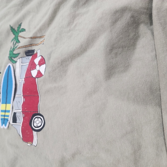 Zara- Boys Size 10, Beach🏄‍♂️ Theme Khaki T-Shirt - W/ Removable Surfboard - Picture 11 of 16